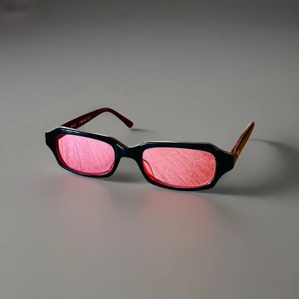 Vintage Roxy HI FI 90s Tinted Tiny Snow Skate Y2k Surf Sunglasses Pink/Red Tint